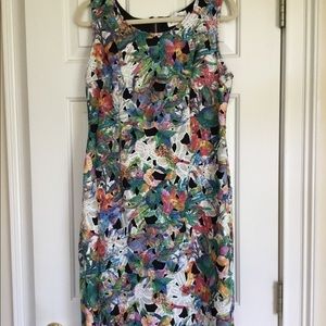 Joseph Ribkoff sleeveless lace overlay shift dress